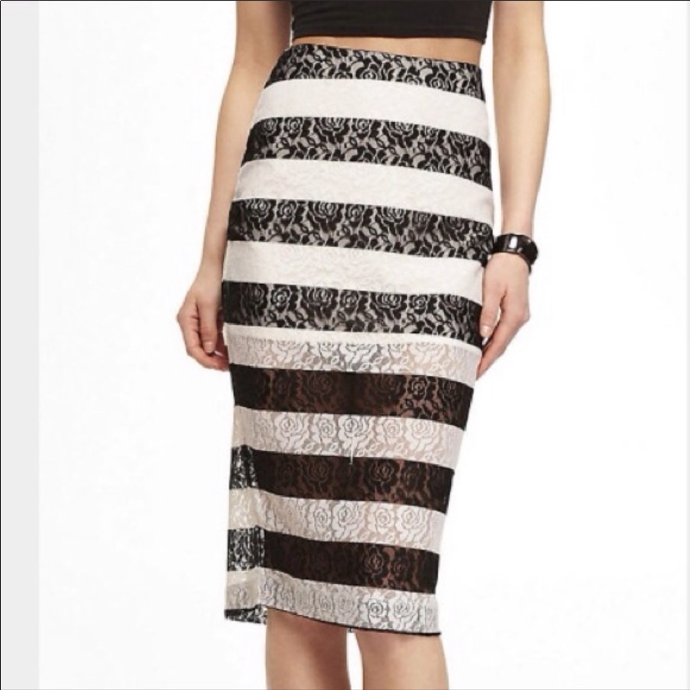 Express Lace Pencil Skirt NWOT